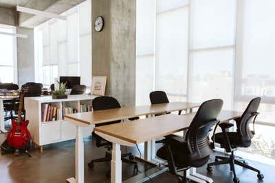  Mid-Century Modern Modern Office Workspace. All Turtles by Ruskin Design.
