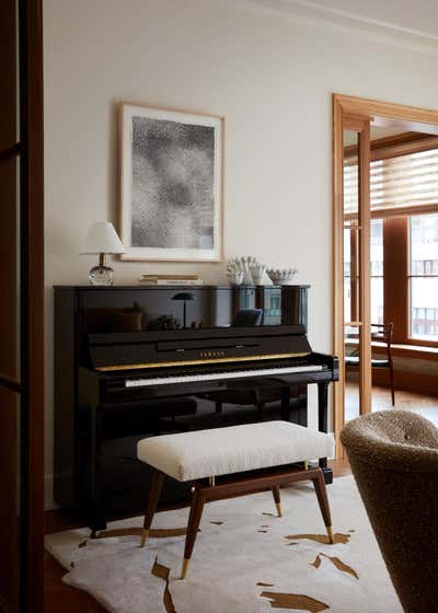  Mid-Century Modern Living Room. Chelsea Apartment  by Shawn Henderson Interior Design.