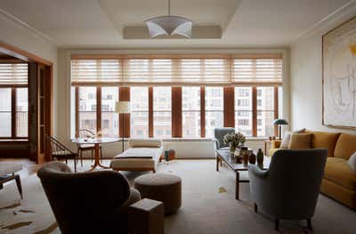  Mid-Century Modern Living Room. Chelsea Apartment  by Shawn Henderson Interior Design.