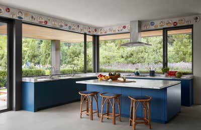  Country Family Home Kitchen. East Hampton Residence  by Neal Beckstedt Studio.