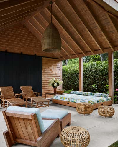  Country Family Home Patio and Deck. East Hampton Residence  by Neal Beckstedt Studio.