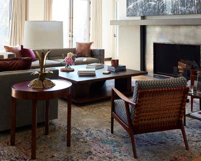 Mid-Century Modern Living Room. Pound Ridge Retreat by Katch Interiors.