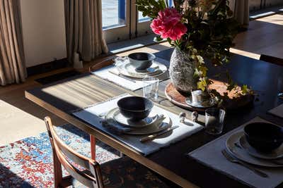  Mid-Century Modern Minimalist Country House Dining Room. Pound Ridge Retreat by Katch Interiors.