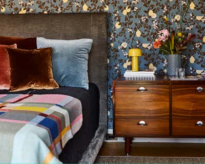  Mid-Century Modern Contemporary Bedroom. Pound Ridge Retreat by Katch Interiors.