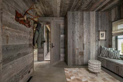  Rustic Family Home Entry and Hall. Bridger Main House by Abby Hetherington Interiors.