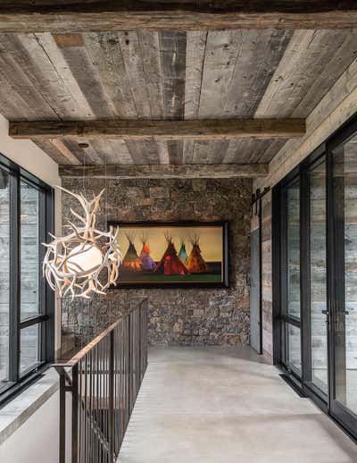  Organic Rustic Family Home Entry and Hall. Bridger Main House by Abby Hetherington Interiors.