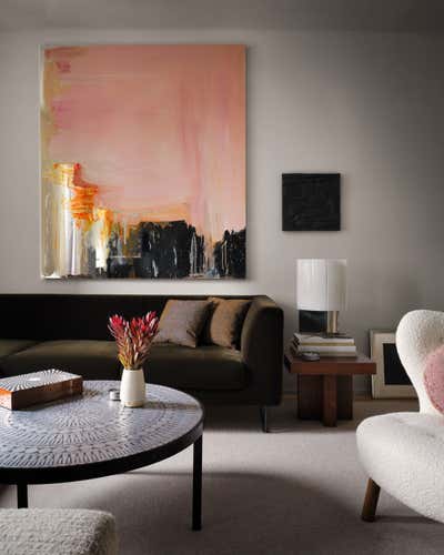 Minimalist Modern Living Room. West Village Apartment by Stadt Architecture.