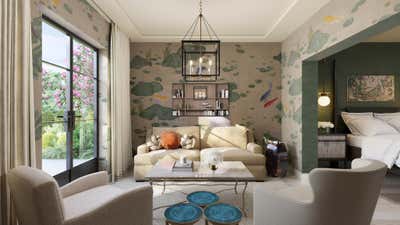  Maximalist Family Home Living Room. Hilltop Guest Suite by Nancy Sanford Interior Design.