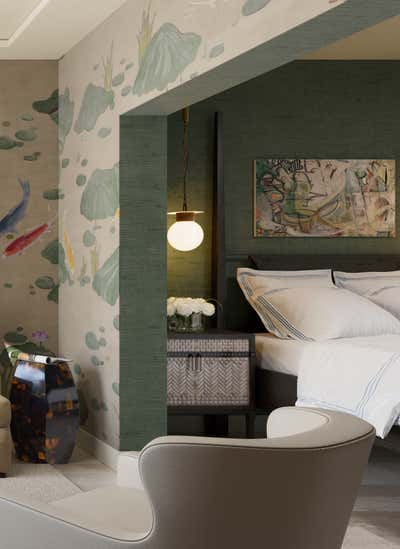  Maximalist Family Home Bedroom. Hilltop Guest Suite by Nancy Sanford Interior Design.