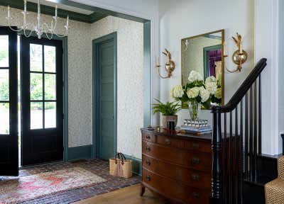  Cottage Family Home Entry and Hall. Asheville Place by Maggie Dillon Interiors.