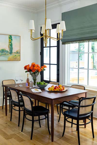  Cottage Family Home Dining Room. Asheville Place by Maggie Dillon Interiors.