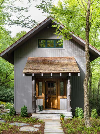  Cottage Exterior. Grassy Creek Road by Maggie Dillon Interiors.
