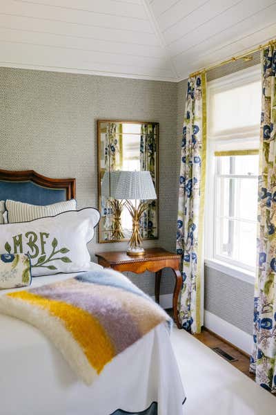  Traditional Family Home Bedroom. Lakeview Drive by Maggie Dillon Interiors.
