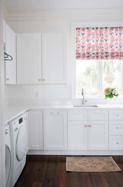 Cottage Beach House Storage Room and Closet. Bayonne Street by Maggie Dillon Interiors.