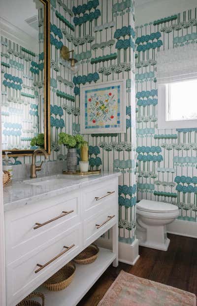  Cottage Bathroom. Bayonne Street by Maggie Dillon Interiors.