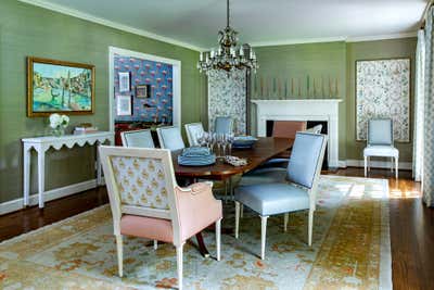  Traditional Dining Room. Parkmont Drive by Maggie Dillon Interiors.