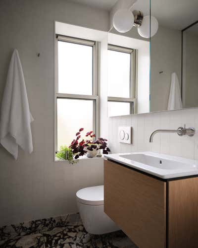 Mid-Century Modern Bathroom. West Village Apartment by Stadt Architecture.