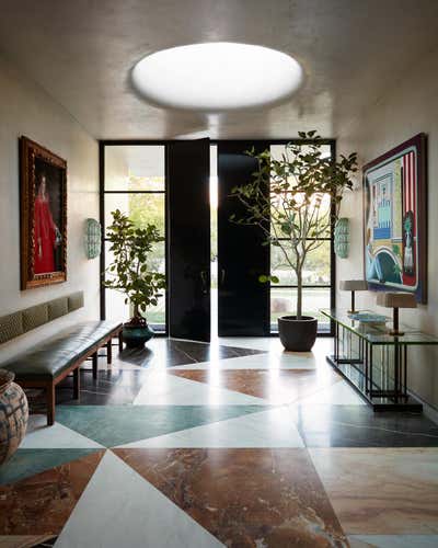  Eclectic Entry and Hall. Trousdale Estate  by Studio Shamshiri.