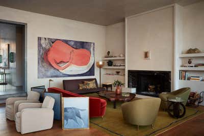  Eclectic Living Room. Trousdale Estate  by Studio Shamshiri.