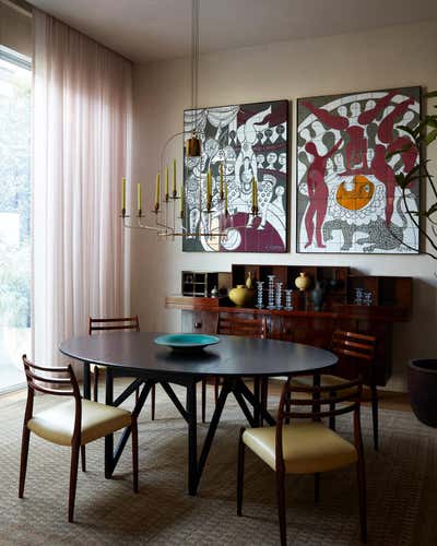  Eclectic Dining Room. Trousdale Estate  by Studio Shamshiri.