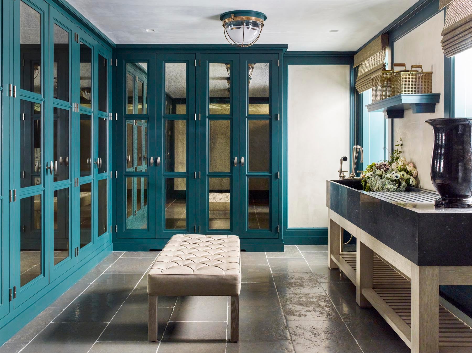 Contemporary Storage Room and Closet