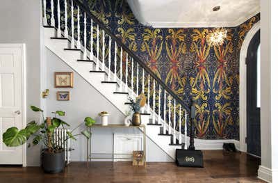  Contemporary Family Home Entry and Hall. Park Slope Art Wall by Gia Sharp Design LLC.
