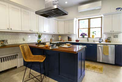  Transitional Family Home Kitchen. Park Slope Art Wall by Gia Sharp Design LLC.
