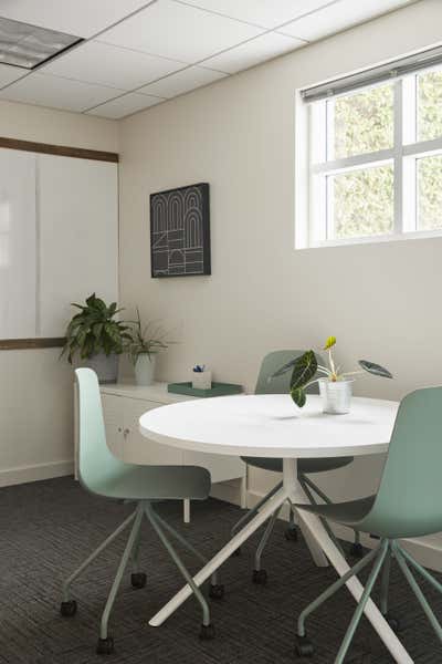 Mid-Century Modern Meeting Room. EquityBee by Ruskin Design.