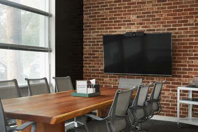 Mid-Century Modern Meeting Room. EquityBee by Ruskin Design.