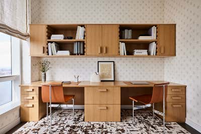 Contemporary Office and Study. Tribeca Contemporary by Jessica Gersten Interiors.