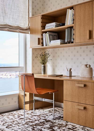 Contemporary Office and Study. Tribeca Contemporary by Jessica Gersten Interiors.