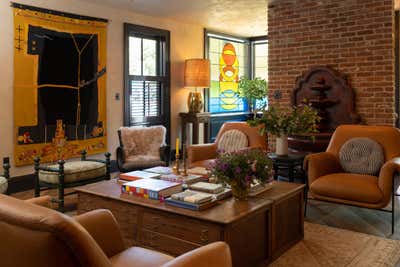  Eclectic Entertainment/Cultural Living Room. the peace house  by sirTANK Design.