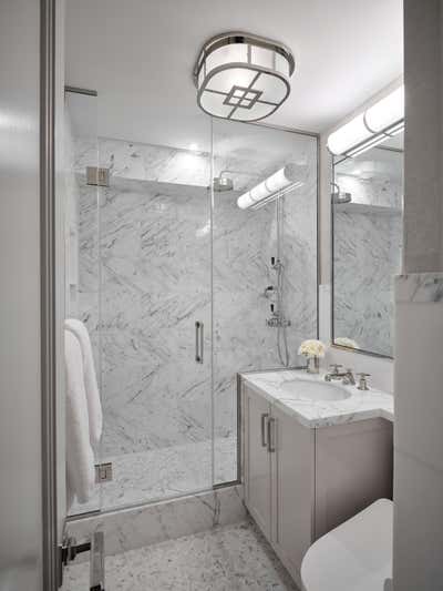  Traditional Art Deco Apartment Bathroom. 5th Avenue Residence by BHDM Design.