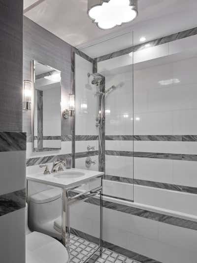 Traditional Art Deco Apartment Bathroom. 5th Avenue Residence by BHDM Design.