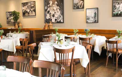  Art Deco Restaurant Dining Room. Felice 84 Montague by Sam Tannehill Interiors.