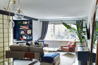  Mid-Century Modern Apartment Living Room. Kips Bay two bedroom by Sam Tannehill Interiors.