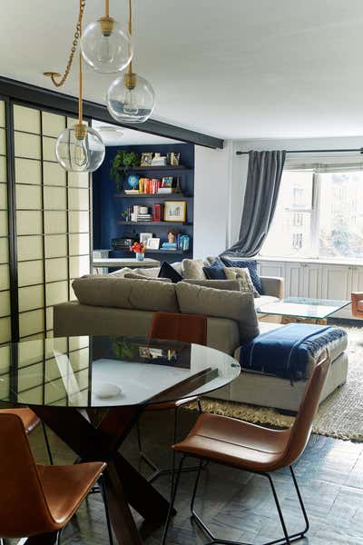  Mid-Century Modern Living Room. Kips Bay two bedroom by Sam Tannehill Interiors.