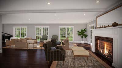  Rustic Living Room. Quogue Estate by Sam Tannehill Interiors.