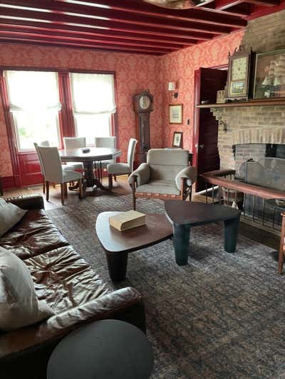  Country Farmhouse Country House Office and Study. Quogue Estate by Sam Tannehill Interiors.