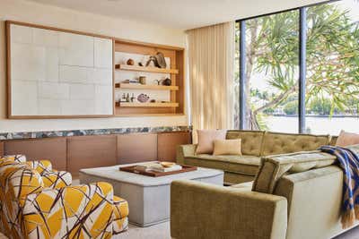 Contemporary Living Room. Miami Beach Residence  by Evan Edward .
