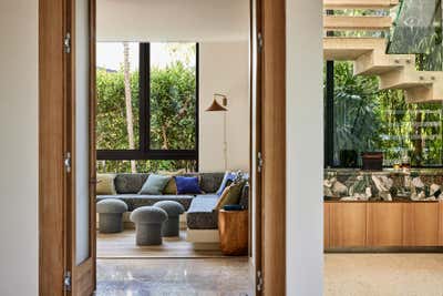 Contemporary Beach House Living Room. Miami Beach Residence  by Evan Edward .