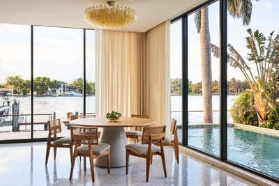 Contemporary Beach House Dining Room. Miami Beach Residence  by Evan Edward .