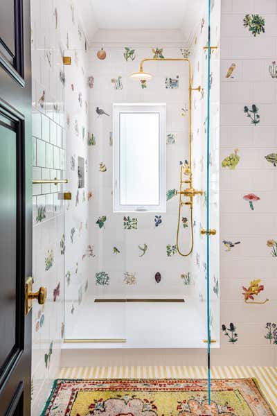  Cottage Maximalist Bathroom. A Little Slice of Heaven! by Charlotte Lucas Design.