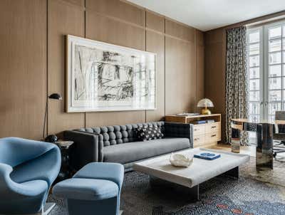 Eclectic Transitional Office and Study. Knightsbridge by Malyev Schafer Ltd.