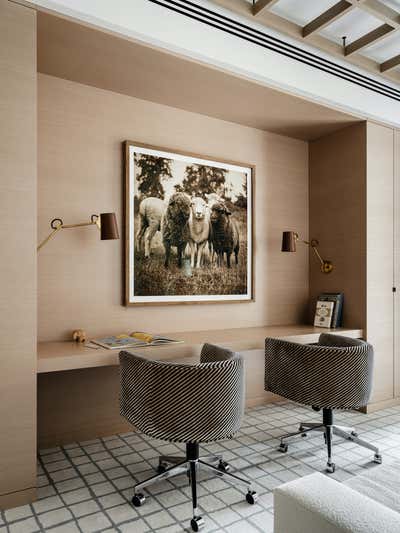  Modern Eclectic Apartment Office and Study. Knightsbridge by Malyev Schafer Ltd.