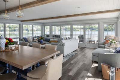 Coastal Beach House Living Room. Boathouse Oconomowoc: Interior by Pedro Lima Interiors LLC.