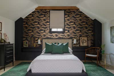  Eclectic Rustic Mixed Use Bedroom. Dark & Moody Modern  by NOMITA JOSHI INTERIOR DESIGN.