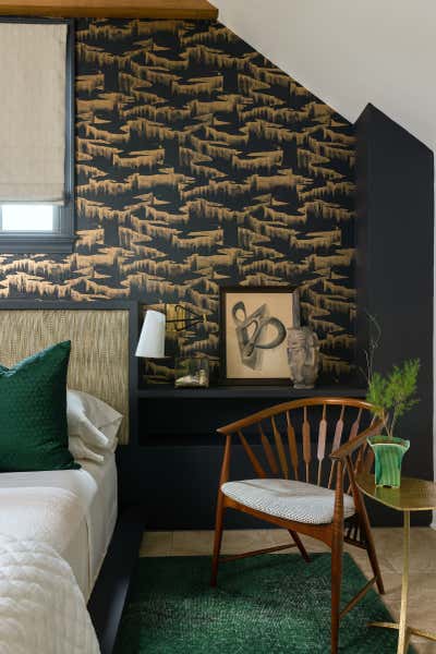  Eclectic Rustic Mixed Use Bedroom. Dark & Moody Modern  by NOMITA JOSHI INTERIOR DESIGN.