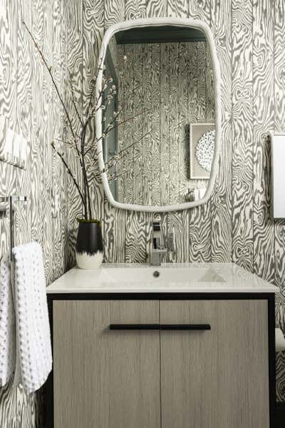  Rustic Modern Mixed Use Bathroom. Dark & Moody Modern  by NOMITA JOSHI INTERIOR DESIGN.