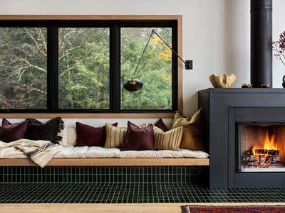 Modern Living Room. Windham Ski House by Elizabeth Roberts Architects.